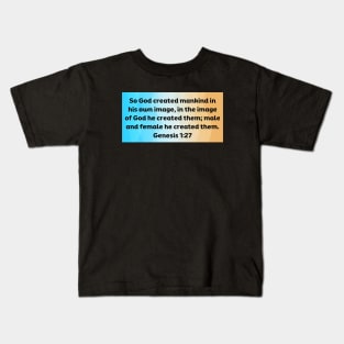 Bible Verse Genesis 1:27 Kids T-Shirt